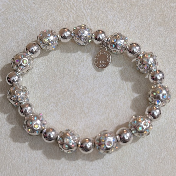 Silver and Aurora Borealis Liz Claiborne Bracelet and Necklace - Picture 2 of 8